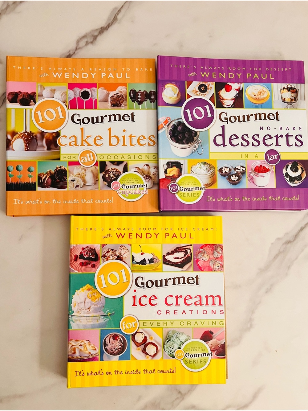 101 Gourmet Cookbook Set - Orange, Purple, Yellow Covers